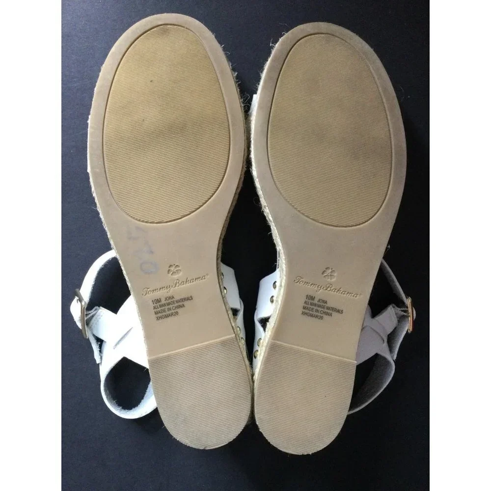 Tommy Bahama Women's Jona Espadrille Wedge Platform Sandal White Size 10 M